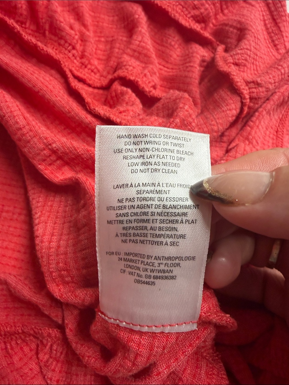 Anthropologie deletta baby doll top long sleeve marled ruffles feminine boho S - Picture 10 of 11